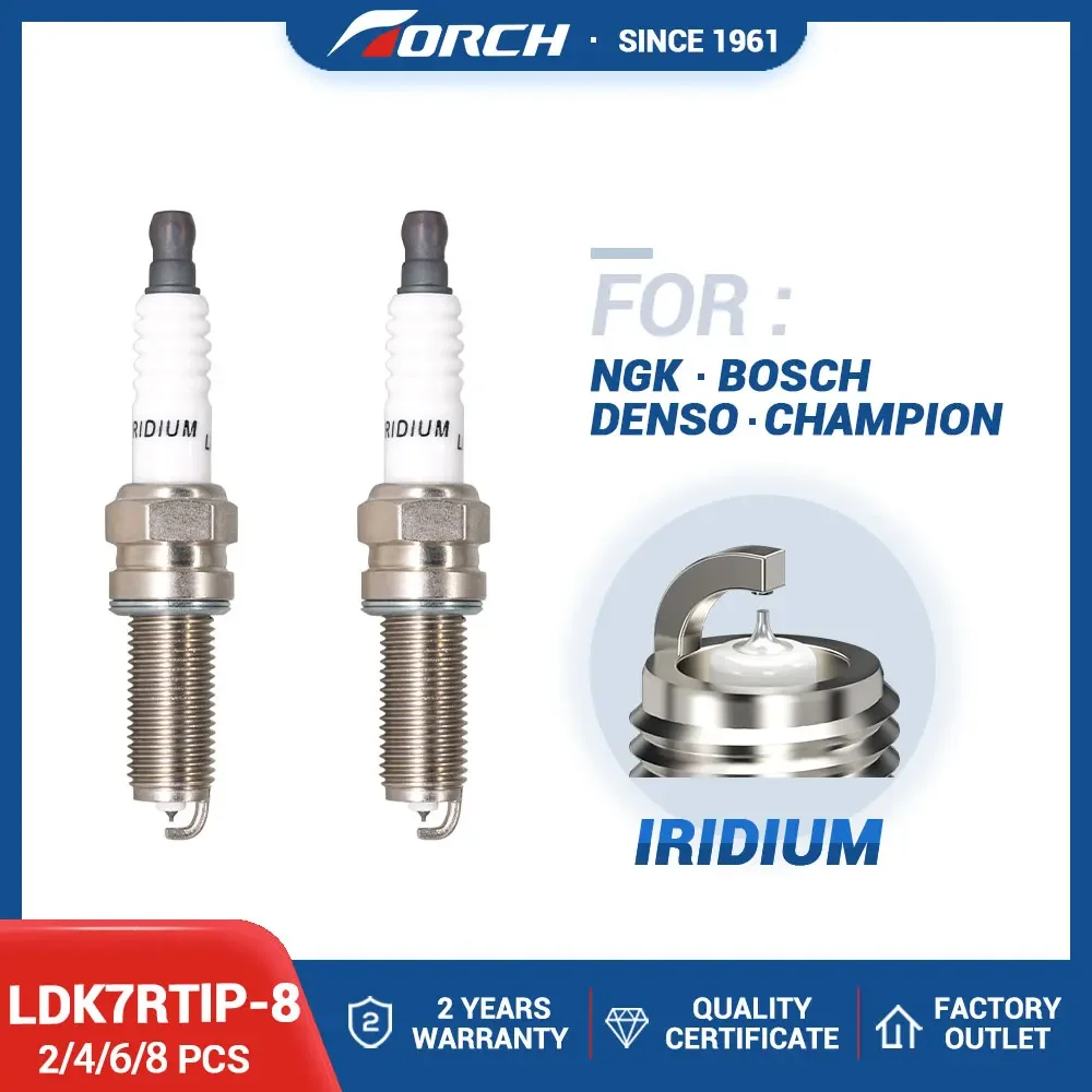 2-8PCS Iridium Candles Replace for ILKR7K8 LKR7BI8 1884408070 Denso ZXU22HPR8 1A15-18-110 PLKR7B8E ILKR7B8 TORCH LDK7RTIP-8