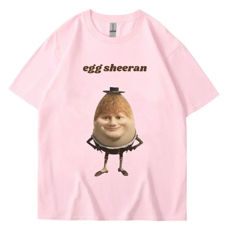 Funny Egg Ed Sheeran Meme Picture Tshirt Breathable Casual Short Sleeve Women\'s Tshirt Super Street Headwear Gift
