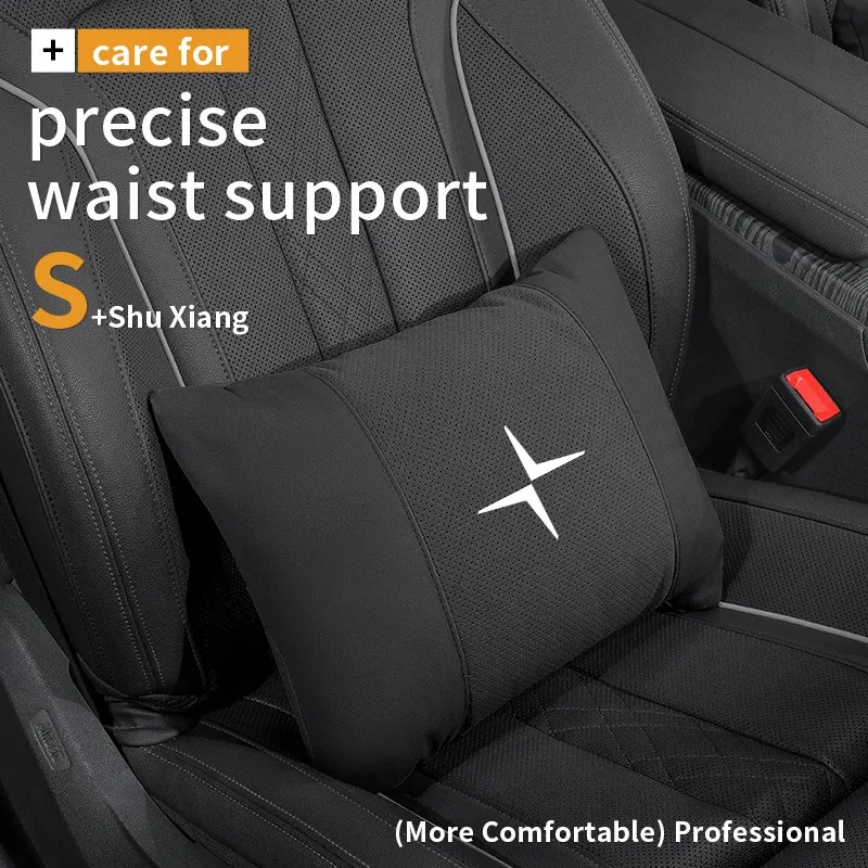 Car Headrest Neck Support Seat Lumbar Cushion Neck Pillow For Volvo Polestar Polestar1 2 3 4 5 6 2019-2024 Synergy Accessories