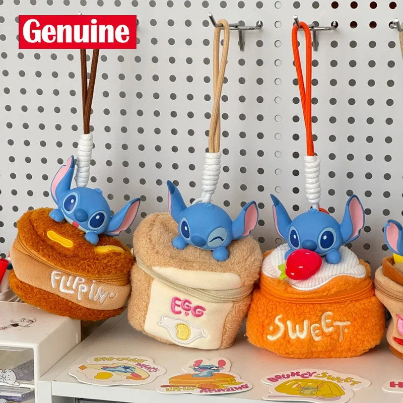 

Original Stitch Food Fun Series Handbag Earphone Bag Anime Peripherals Mystery Box Plush Pendants Blind Box Birthday Gifts