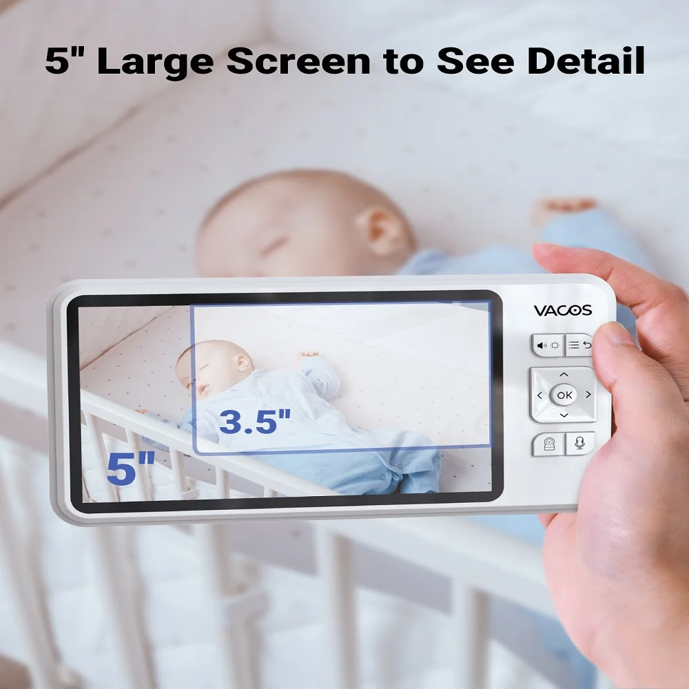 720P WiFi Video Baby Monitor with Camera Temperature & Motion & Sound Alert Audio Night Vision Wireless Baby Camera Monitor