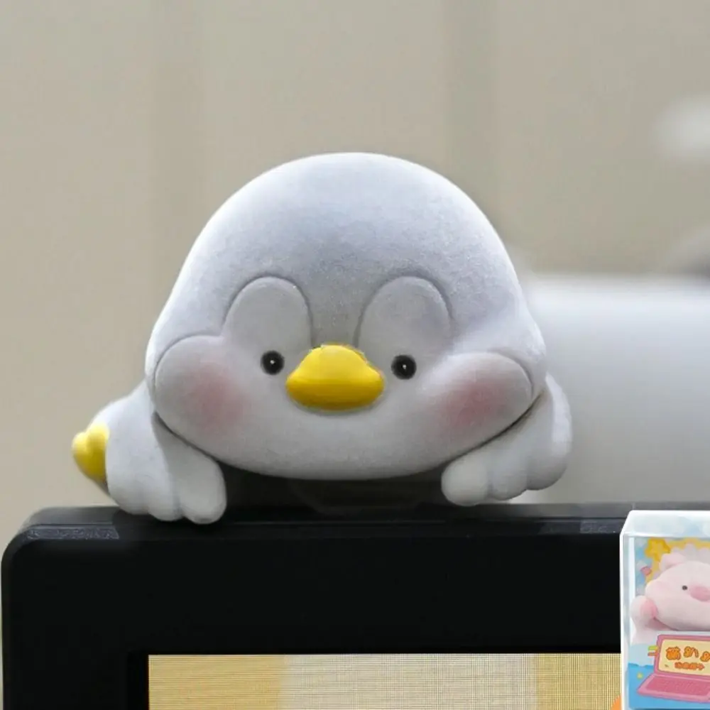 4Pcs/8pcs/set Flocking Computer Monitor Decoration Desk Ornament Computer Display Screen Animal Model Cartoon Rabbit