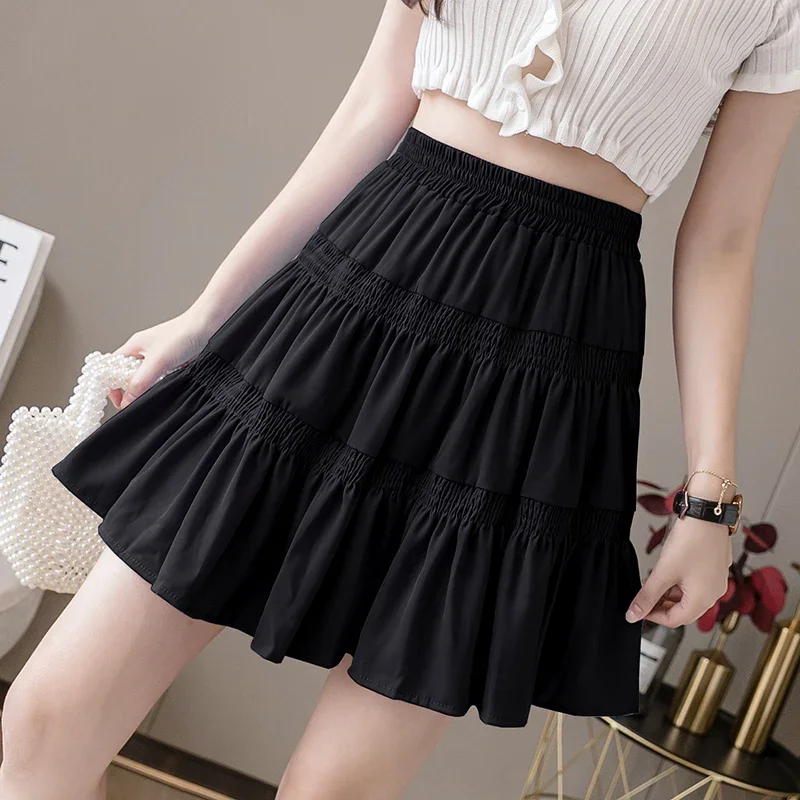 New Hot Selling Woman Y2k Black Mini Skirts Women Korean Fashion Casual Office Lady Wear Female OL Girls Cute Sexy Pleated Skirt