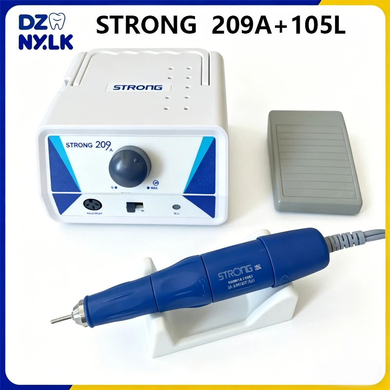 Dental STRONG 209A 65W High-Speed  Micromotor with 105L Adjustable-Speed Handpiece 35000RPM Nail Art Dental Polishing Grinder