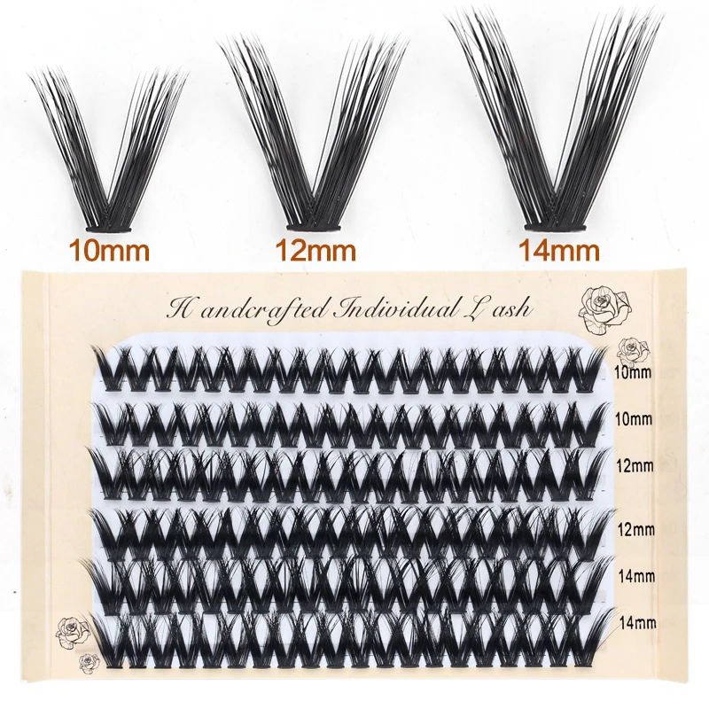 YSDO 6 Rows 120 Clusters False eyelashes Thick V-shaped natural Individual eyelash extension lash bunches fake lashes make