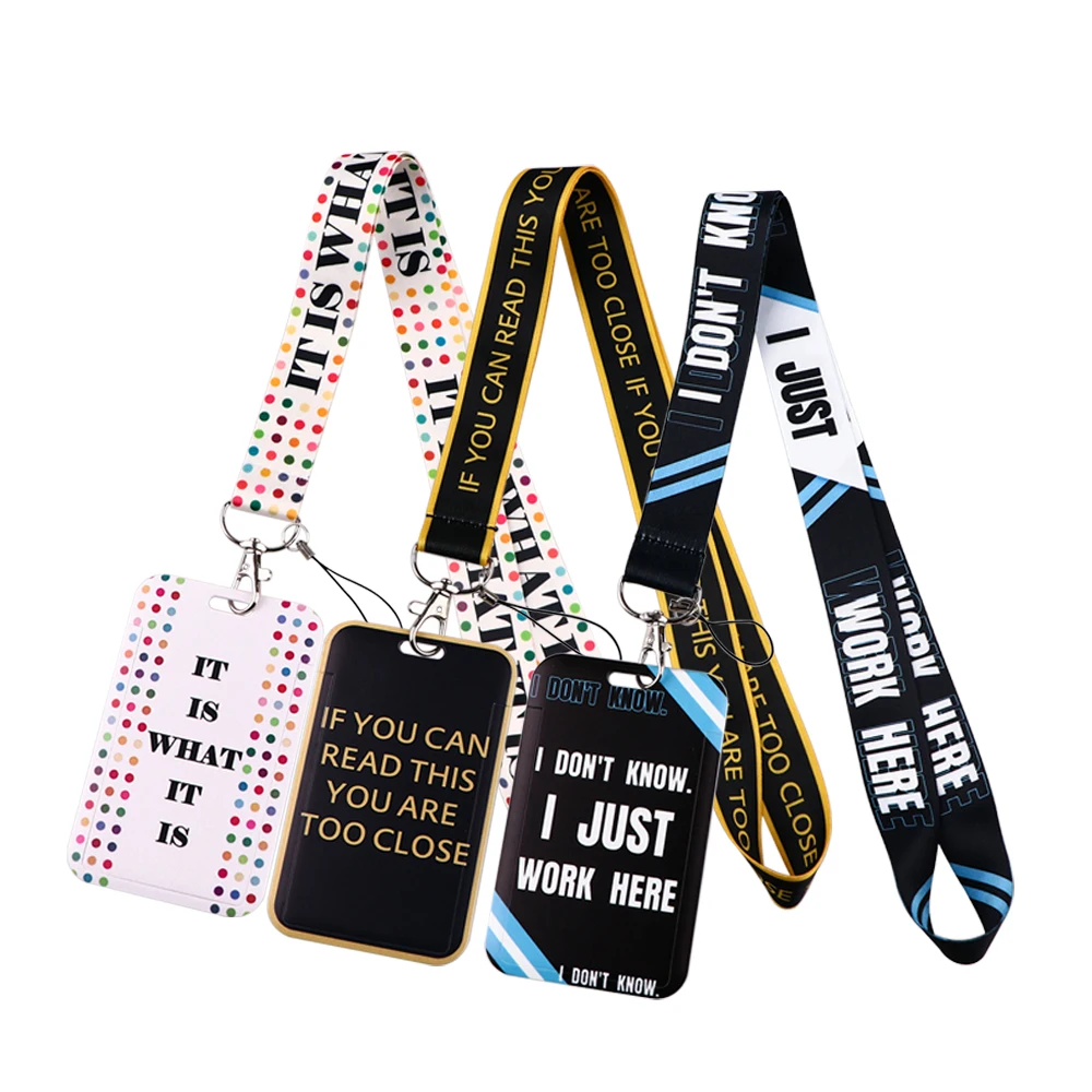 Ransitute R3047 Quotations Lanyard Neck Strap For Keys ID Card Mobile Phone Straps Badge Holder DIY Hang Rope Gifts