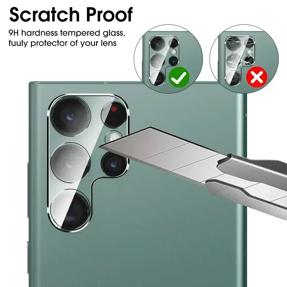 Protector de lente de cámara 9H para Samsung Galaxy S24, S23, S22, S21 Ultra, S23FE, vidrio templado para Samsung S23, S24Ultra