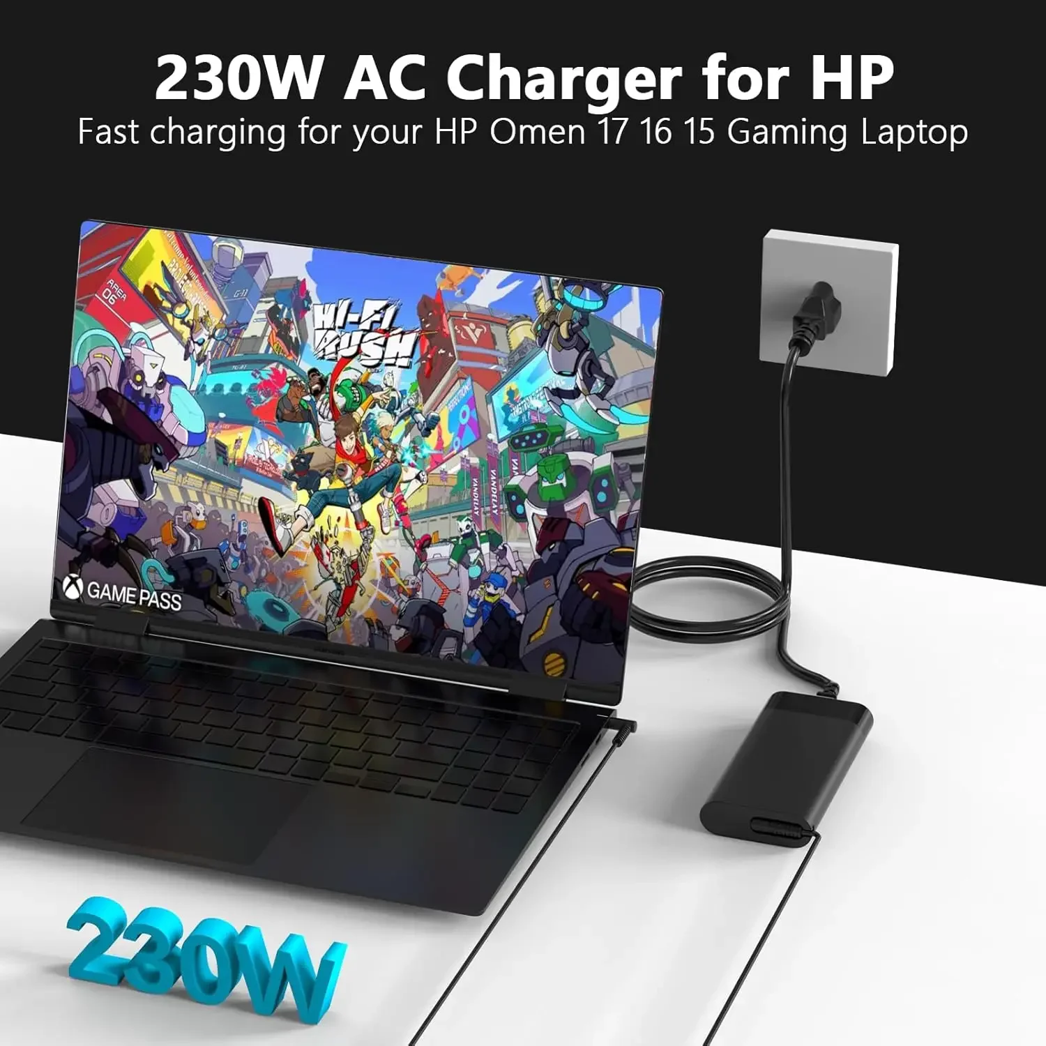 230W 19.5V 11.8A 4.5*3.0MM Laptop Charger For HP Omen 15 16 17 TPN-Q2 Transcend Victus 16 Book Fury 16 G8 G9 G10 Power Adapter