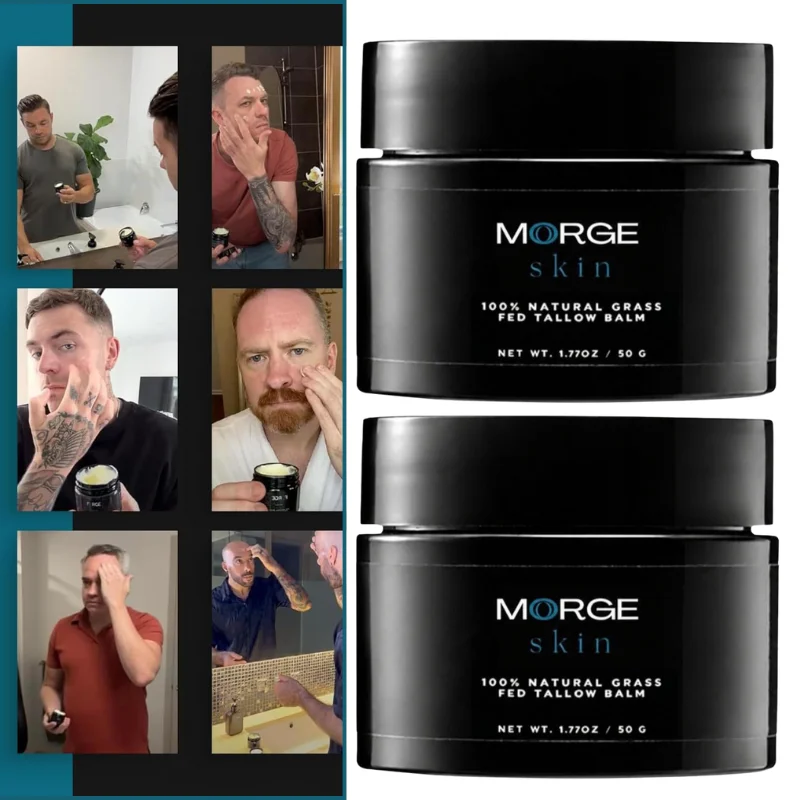 MORGE Skin 100 Percent Natural Grass Fed Tallow Balm 50g Gentle Facial Skin Moisturizing Balm Hydrating Repair Facial Skin Balm