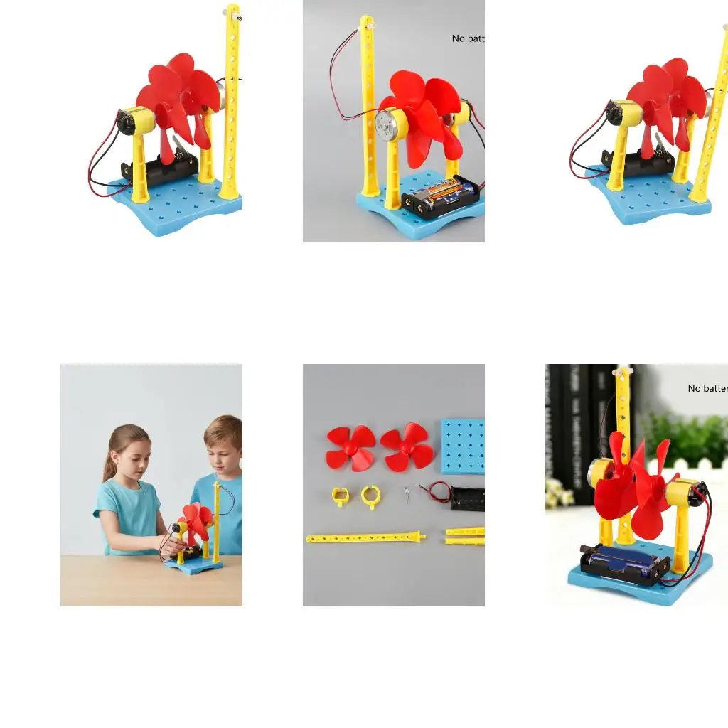  Portable Twin Wind Generator Science Toy for Student Experiment and Learning