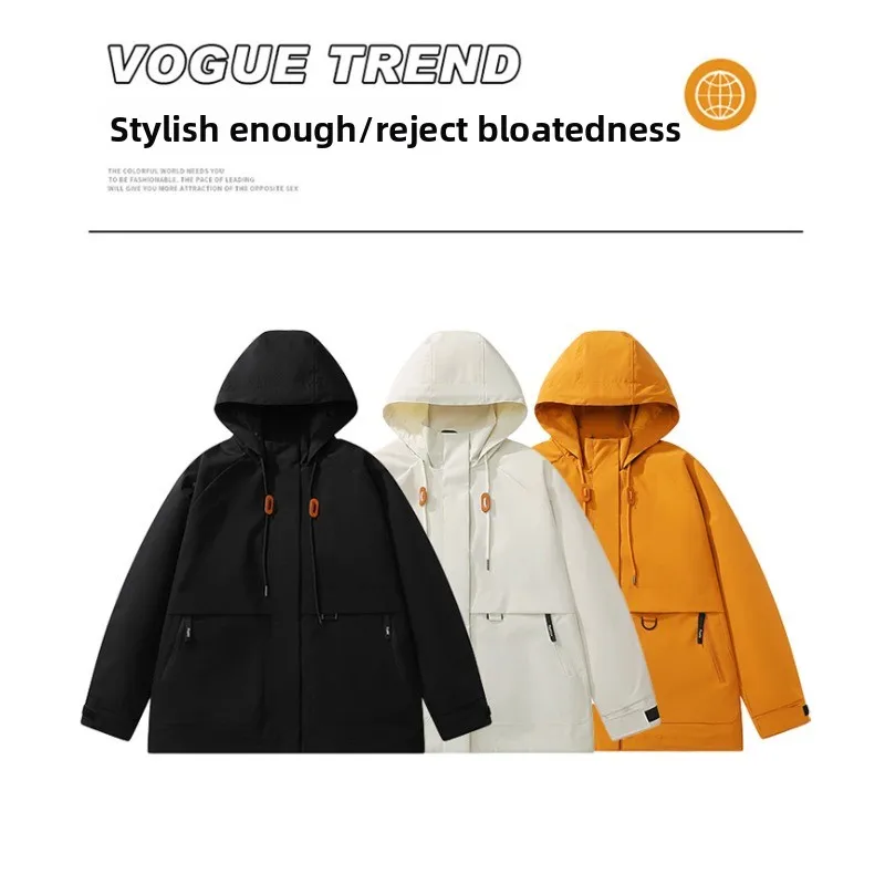 Couple Windproof Stylish Multifunctional Men Spring Autumn Outdoor Fashionable Trendy Breathable Waterproof Jacket Comfortable
