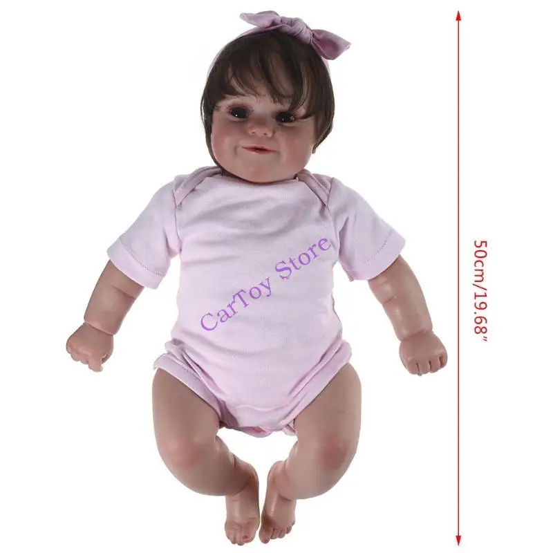 634f 50 20in renacido muñeca muñeca muñeca nutritiva muñeca realista cuerpo suave hecho a mano con ojos abiertos obsequios