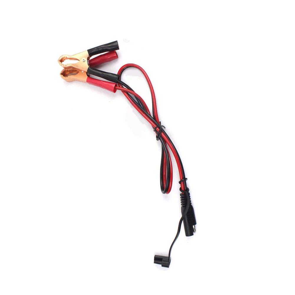 Car Battery Charger Clip To Sae Connector Extension Cable 16awg Sae 2 Pin Quick Disconnect To Clamps Connectors Cord