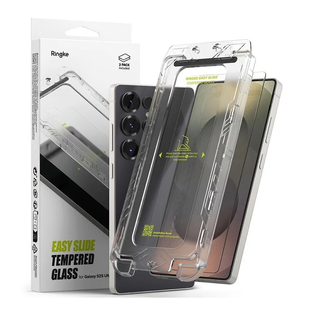 

Ringke Easy Slide Tempered Glass Compatible with Samsung Galaxy S25 Ultra Screen Protector [Easy to Install] 2 Pieces