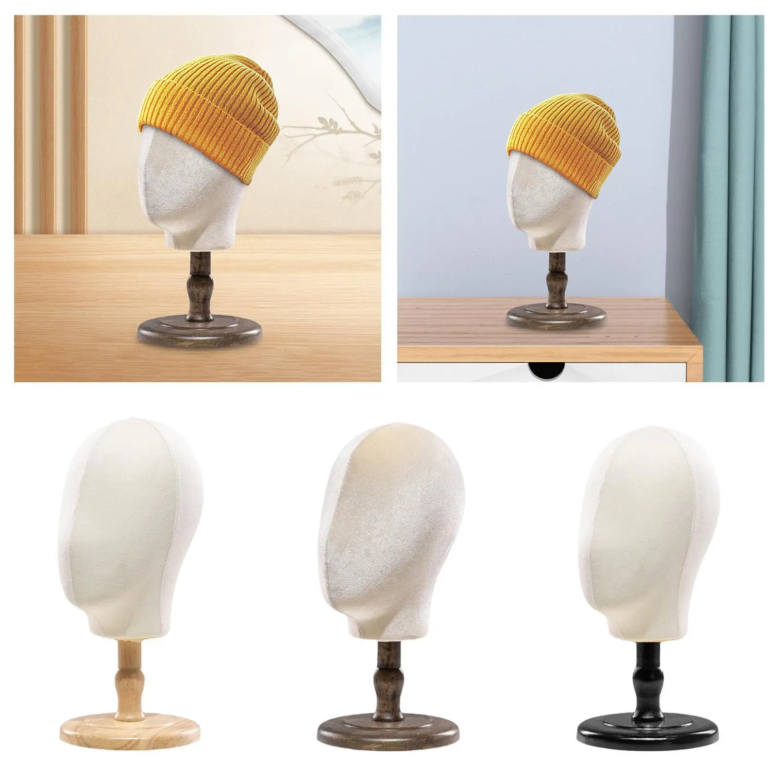 

Mannequin Head Model, Wig Storage Hanger, with Base, Wig Display Model Head, Hat Display Stand, for Headwear, Personal Use