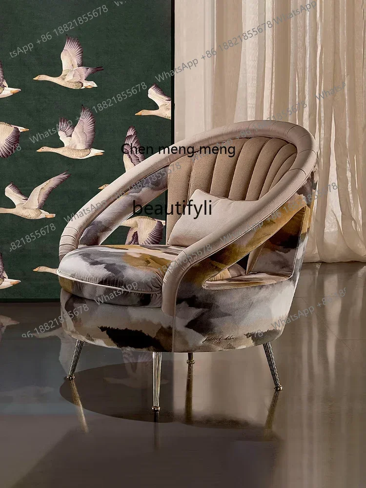 

ss7304 Italian Minimalist Creative Couch Reception Chair Hong Kong Style Minimalist Villa B & B Leisure Chair