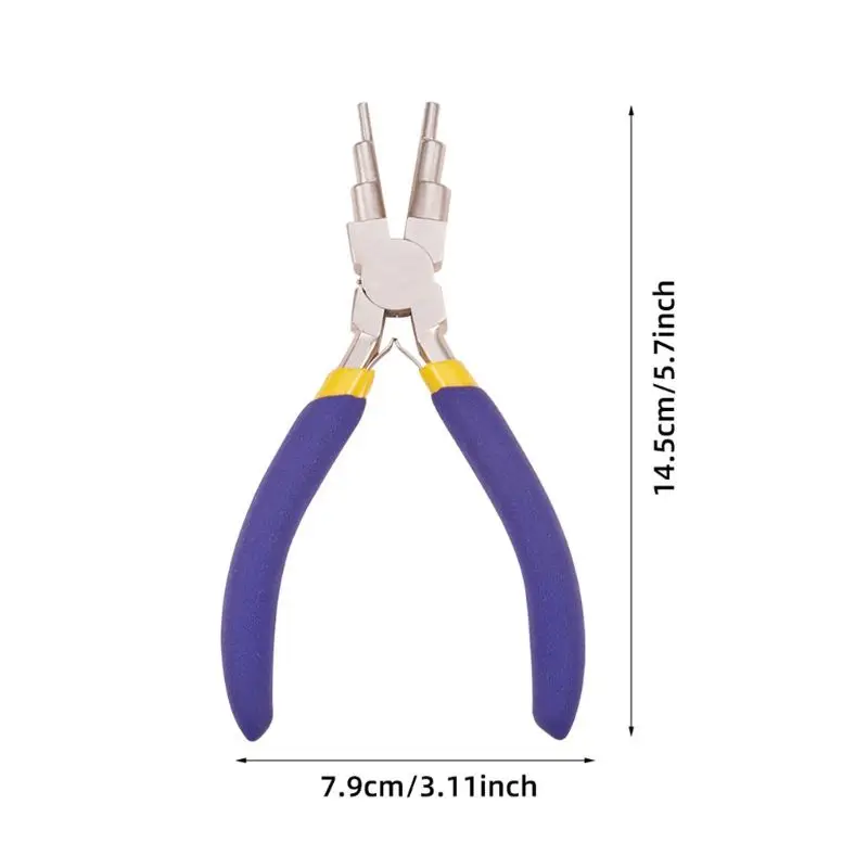 E0BF Pinza a sei segmenti Mini pinza per gioielli Accessori Pinza fai-da-te Pinza per modellare a sei sezioni a carica manuale