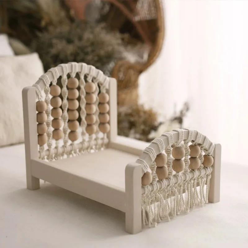 مستلزمات للتصوير الفوتوغرافي لحديثي الولادة ، سرير خشبي ، سرير قابل للفصل ، مستلزمات للتصوير الفوتوغرافي للطفل لفتاة وولد ، سرير الأطفال المتظاهر ، خلفية السرير #3