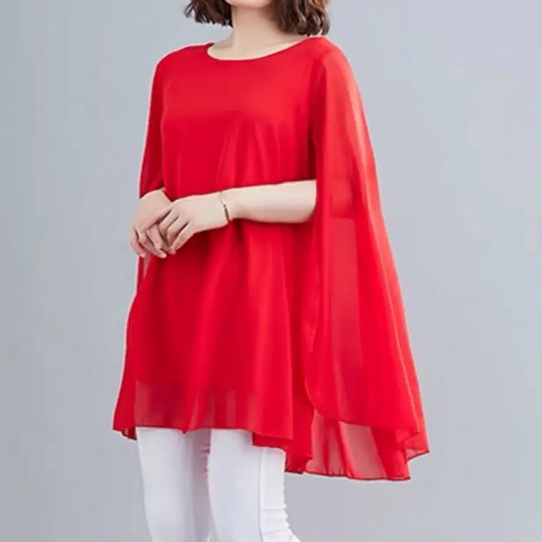 2024 Summer Autumn women sexy chiffon dresses, Batwing sleeve dresses, Elegant Bohemia Beach dress