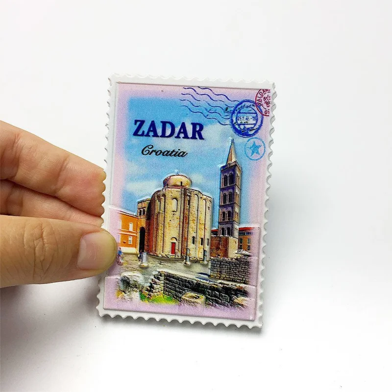 

Croatia Zadar Stamp High-Value Tourist Souvenir Cultural Creative Magnetic Sticker Fridge Magnet