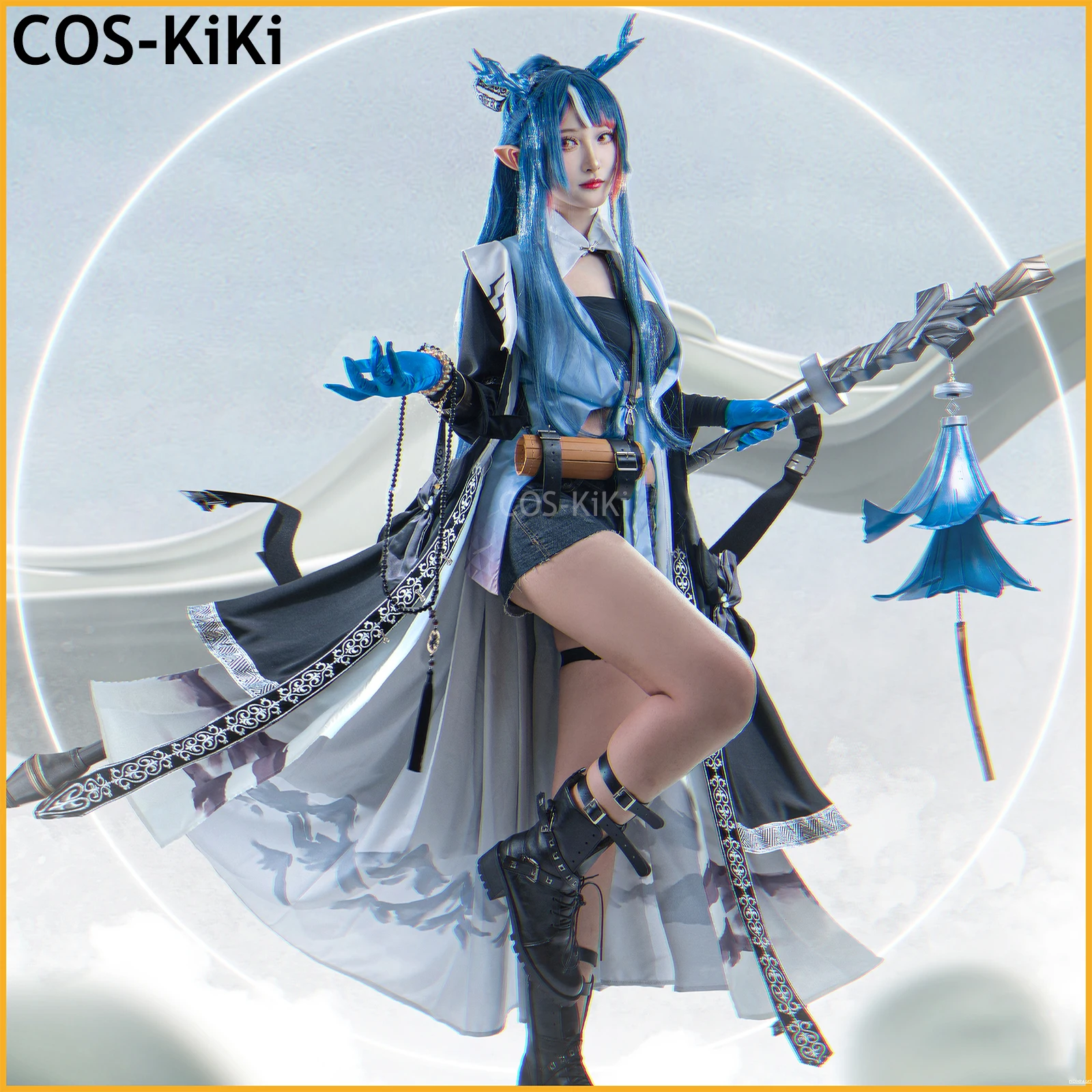 COS-KiKi Arknights Ling National Geography New Skin Game Suit Sexy Cosplay Costume Halloween Party Role Play Outfit Women S-3XL