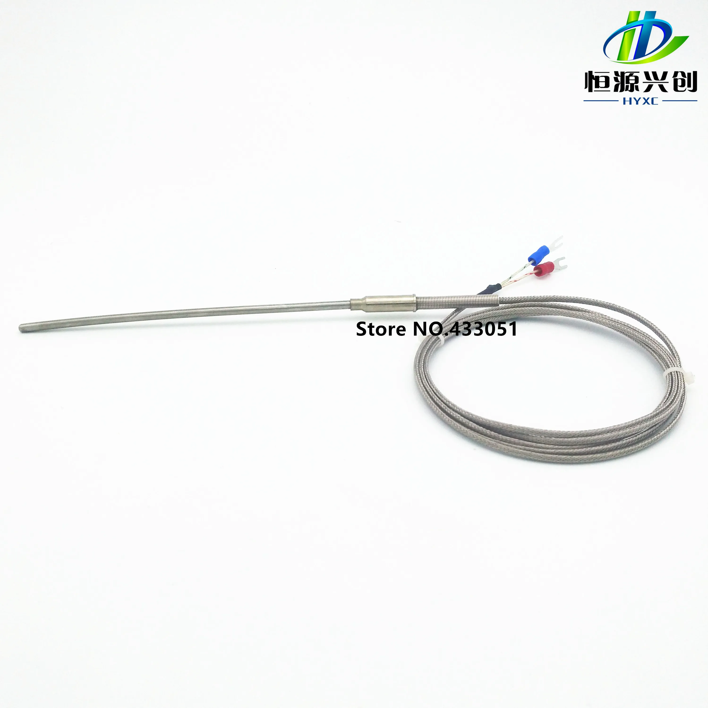 TC 0-1200 degree K type Thermocouple probe 300mm Sensors ,Probe diameter 2mm ,1m cable temperature probe sensor