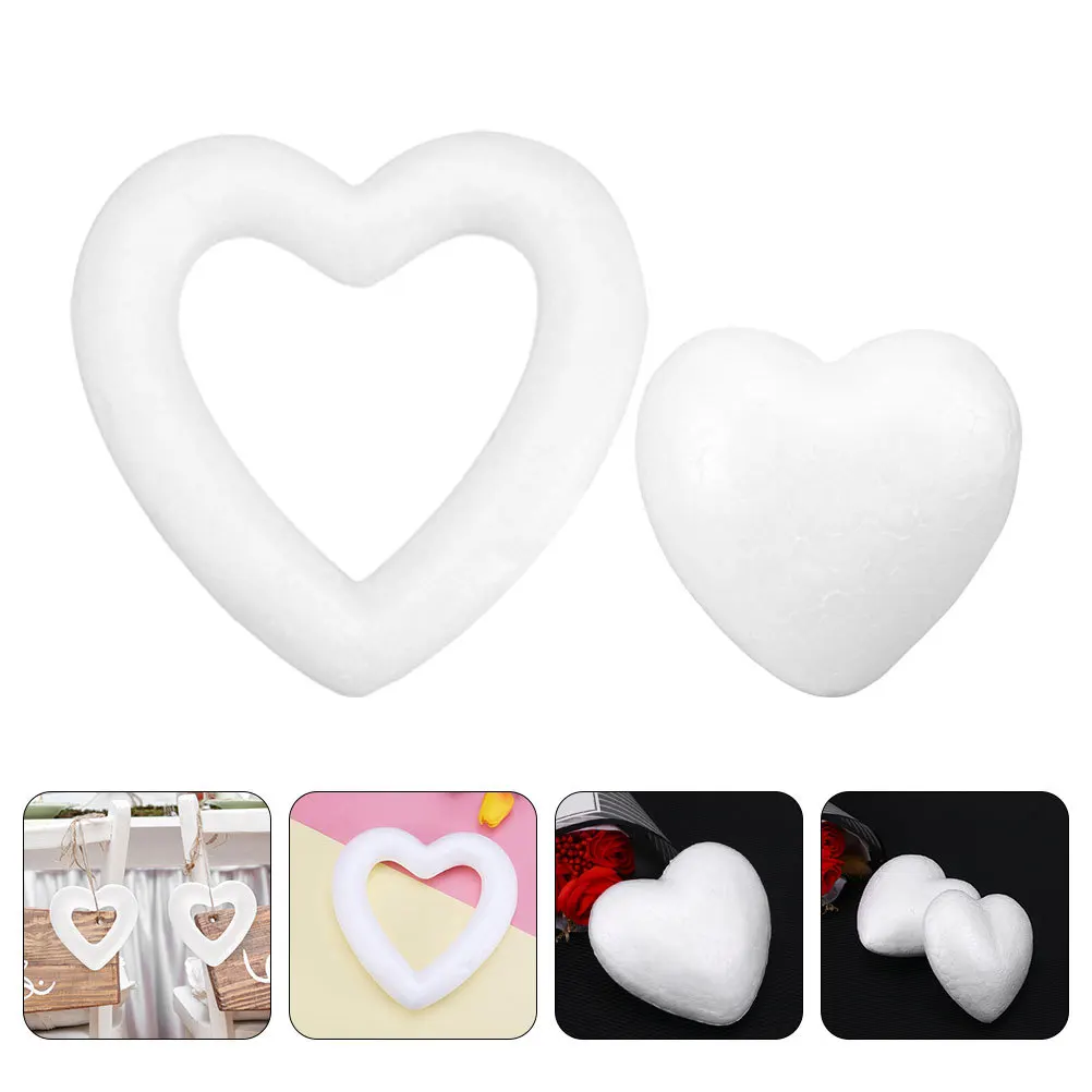 

16Pcs Craft Foam Hearts Heart Shaped DIY Foam for Wedding Valentine Decoration Unpainted Hearts Valentine Heart