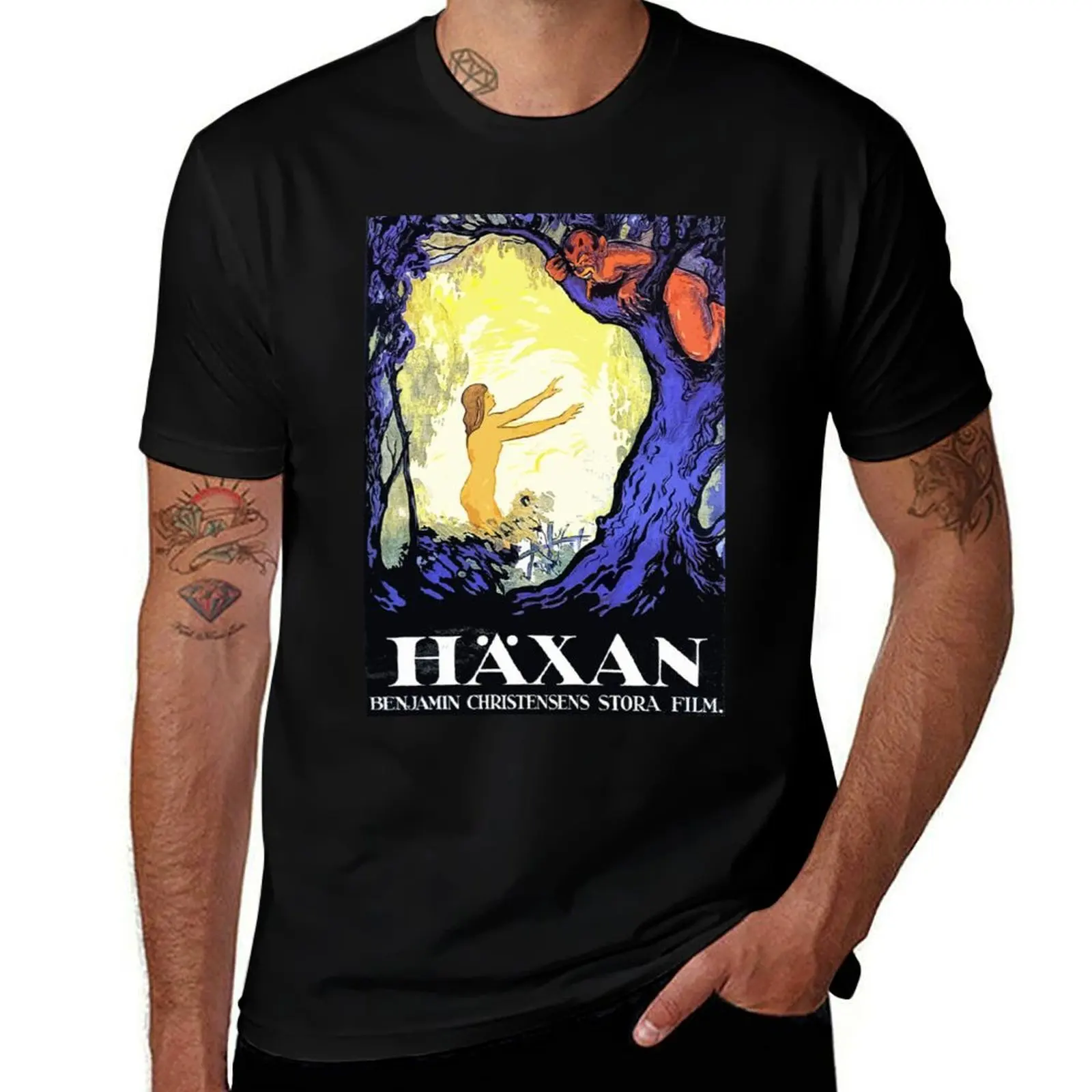 

Haxan vintage poster art T-Shirt custom shirt cute tops new edition sweat shirts, men