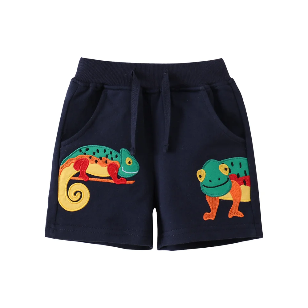 Jumping Meters Animals Embroidery Summer Boys' Shorts 2-7T Toddler Kids Drawstring Design Hot Selling Children's Summer Pants