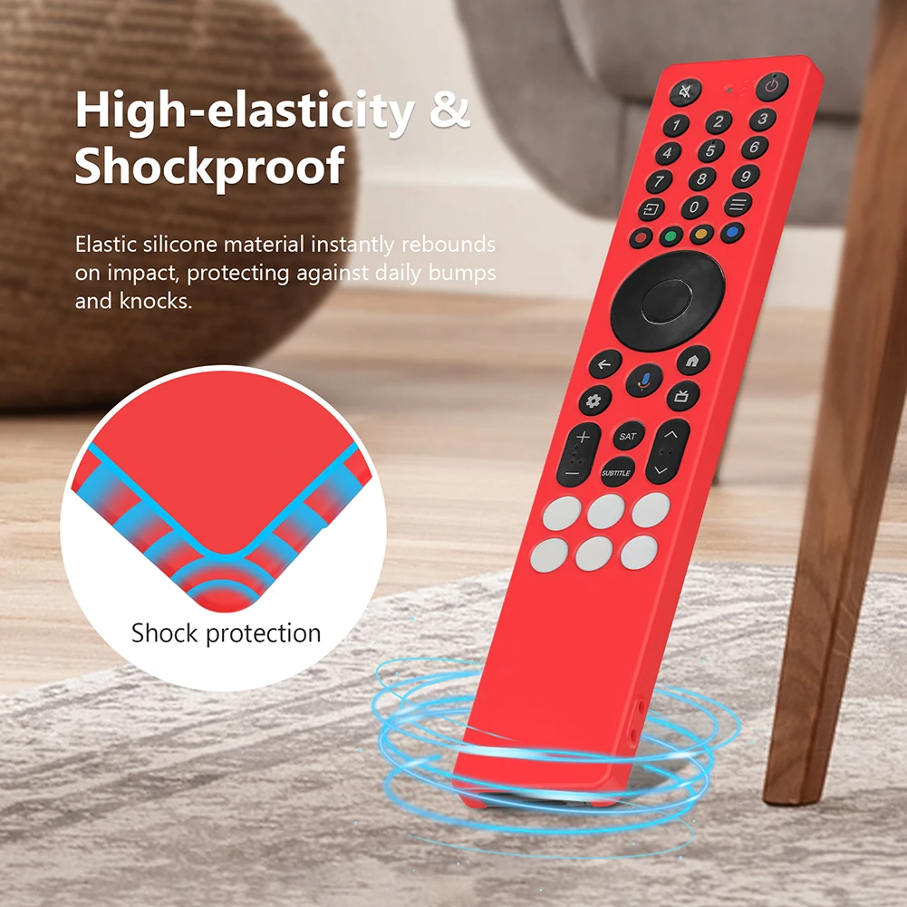 Silicone Remote Case for TCL RC833A Remote Control Protective Case with Lanyard Drop-Proof RC Cover Waterproof Shell TV Supplies