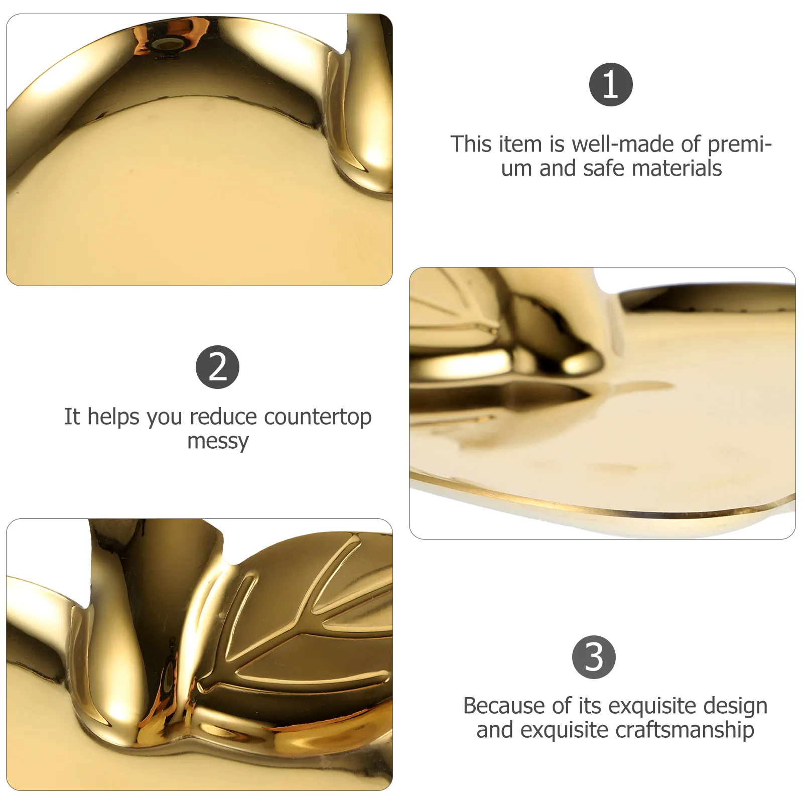 

Fruit Jewellery Plate Jewelry Display Storage Dresser Adornment Trinket Dish Stainless Steel Tray Shaped Organizer Box
