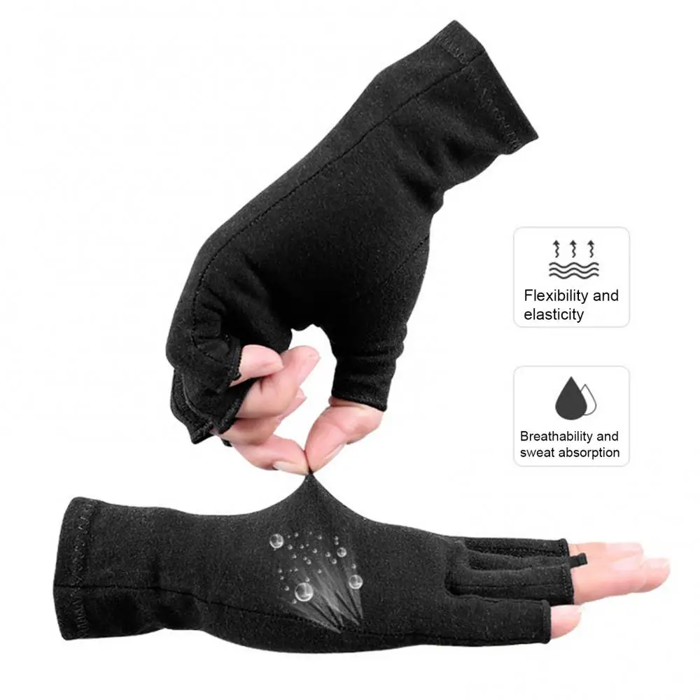 

2Pcs Unisex Winter Cycling Gloves Adult Sports Cotton Breathable Half Finger Protective Gloves Touch Screen Riding Ski Gloves