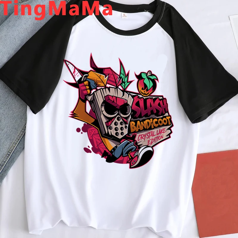 Kawaii Crash Bandicoot T Shirt Men Anime T-shirt Harajuku Shirt Cartoon Graphic Tees Unisex Fashion Hip Hop Tops Tshirt Male