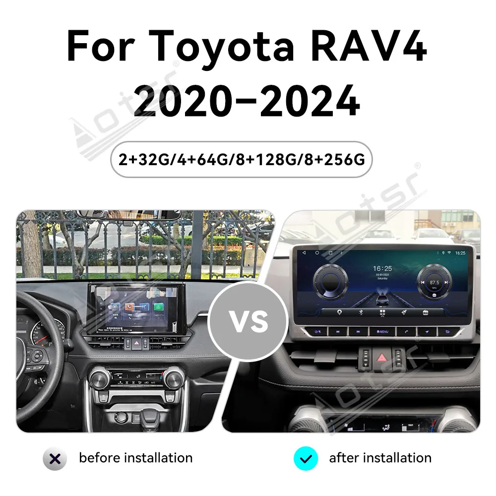 Car Multimedia Automotive Player For Toyota RAV4 2020 2021 2022 2023 2024 Android Carplay GPS Navi Car Radio Stereo Head unit