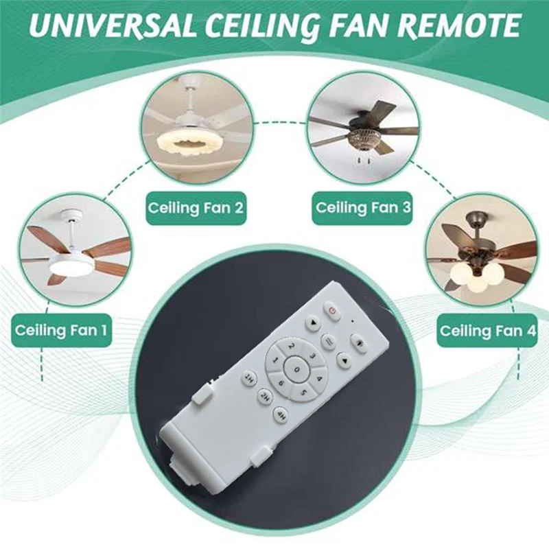 B51CNEW! Dc Fan Light Driver Controller 6-Speed Timing Remote Control Kit For Ceiling Fan Universal Low Voltage 50W
