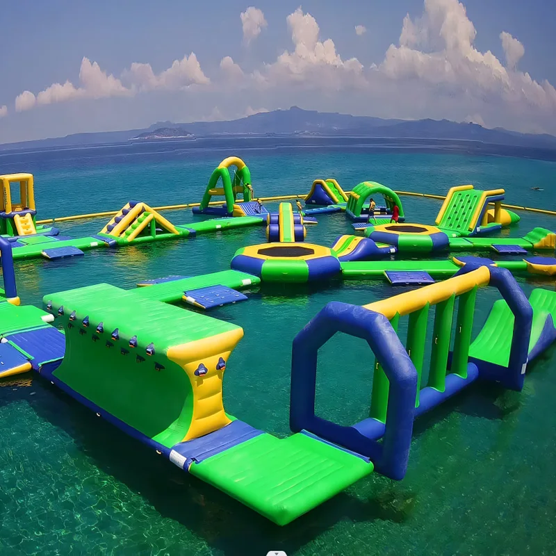 Custom Inflatable Floating Sea Lake Pool Water Park Obstacle Course Water Play Sports Entertainment Aqua Parkspromote sales