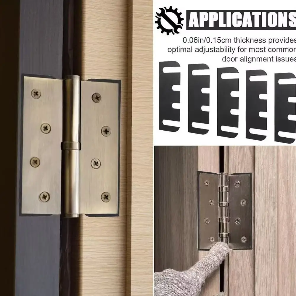 

5pcs Professional Thickness Adjustable Door Hinge Shims Waterproof Furniture Leveling Hinge Spacers Durable Hinge Shims Hardware