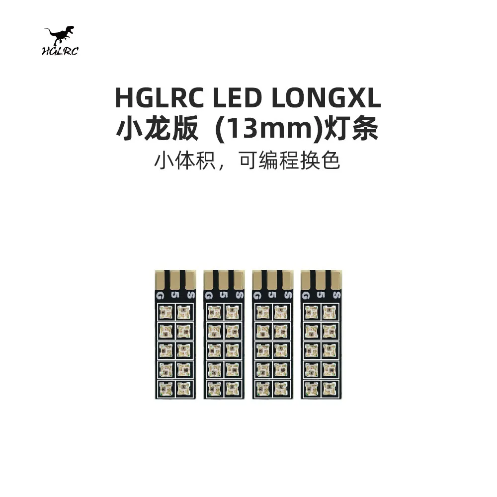 HGLRC LED MINI 38/13 Programmable LED Light Strip Controller RGB Color Changing Light Bar for FPV Drone
