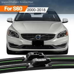 2pcs For Volvo S60 2000-2018 Front Windshield Wiper Blades 2001 2002 2004 2009 2011 2012 2014 2017 Windscreen Window Accessories