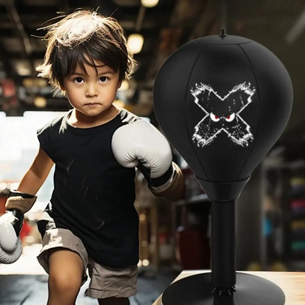 Con ventosa, saco de boxeo de escritorio, bolsa de entrenamiento de boxeo inflable montable en la pared, promueve el desarrollo, montable en escritorio