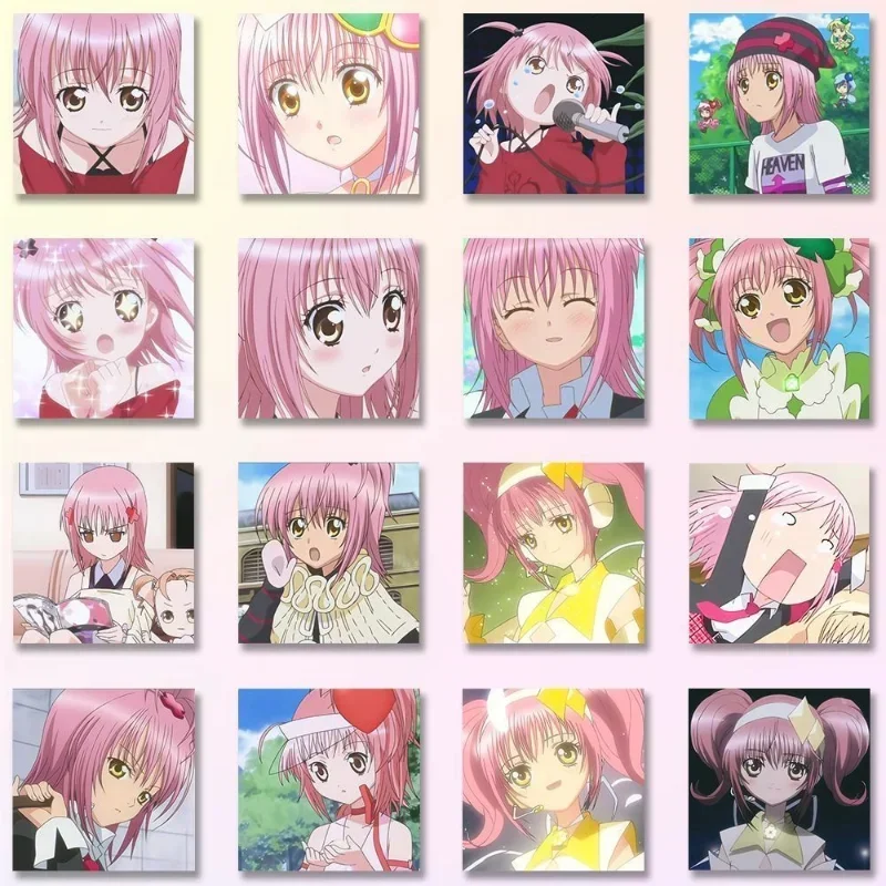 Hinamori Amu Sticker Shugo Chara Anime Goods Kawaii Stickers Cute Laptop Phone Case Decor School Supplies Student Stationery