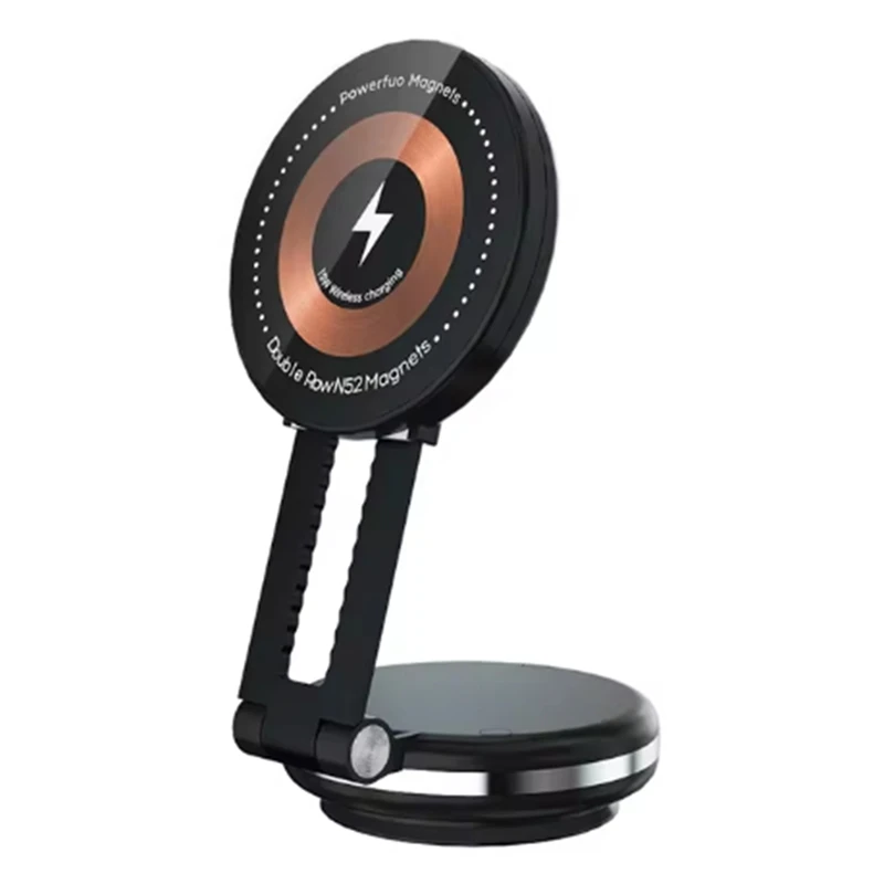 Magnetic Wireless Phone Car Mount Stand Universal Dashboard Suction Cup Bracket For Vehicles,With Wireless Charging