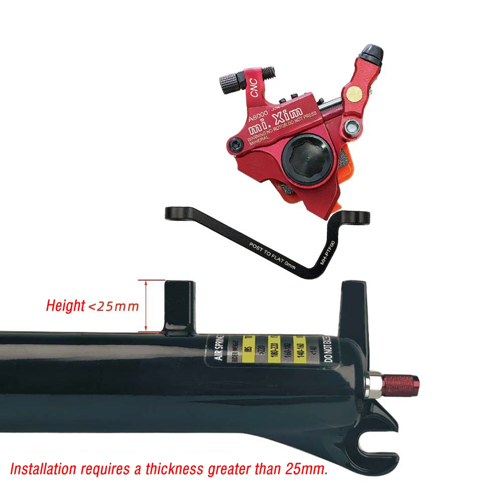 Fahrrad-Scheibenbremsenadapter: Post-Mount auf Flat-Mount Adapter für Scheibenbremssättel vorne und hinten – PM auf FM für 160-180mm Rotoren – Detail 5