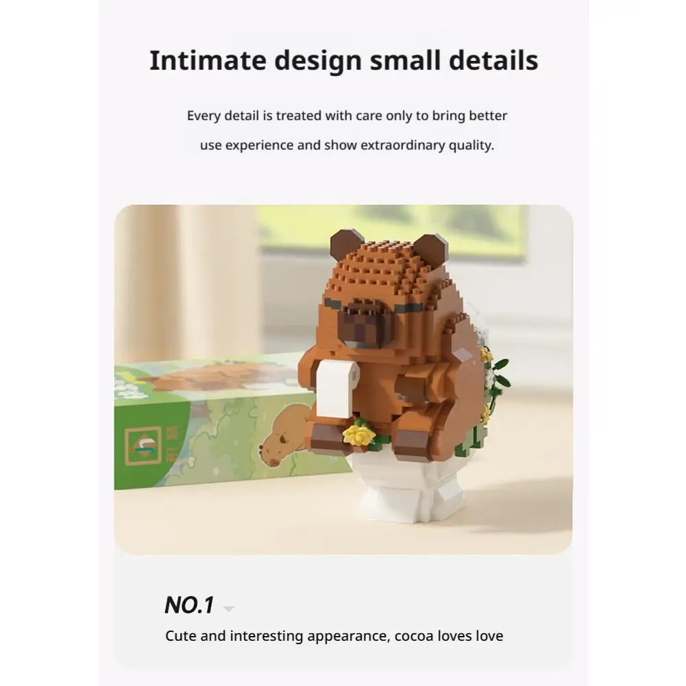 Capybara Building Blocks Set Premium Material Safe Educational Toys for Kids Creative Assembly Learning Cute Animal Shapes