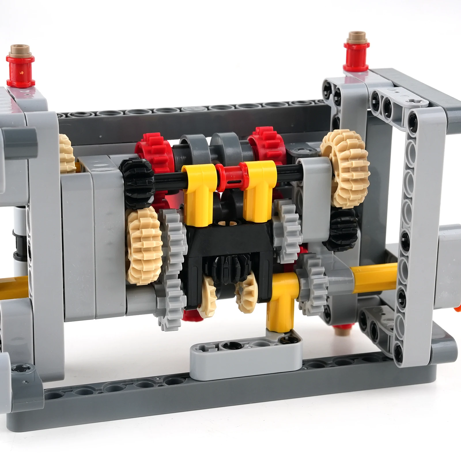 6-Speed Gearbox DIY Kit with Reverse Small Particle Mechanical Transmission Model STEM Educational Building Set for Adults