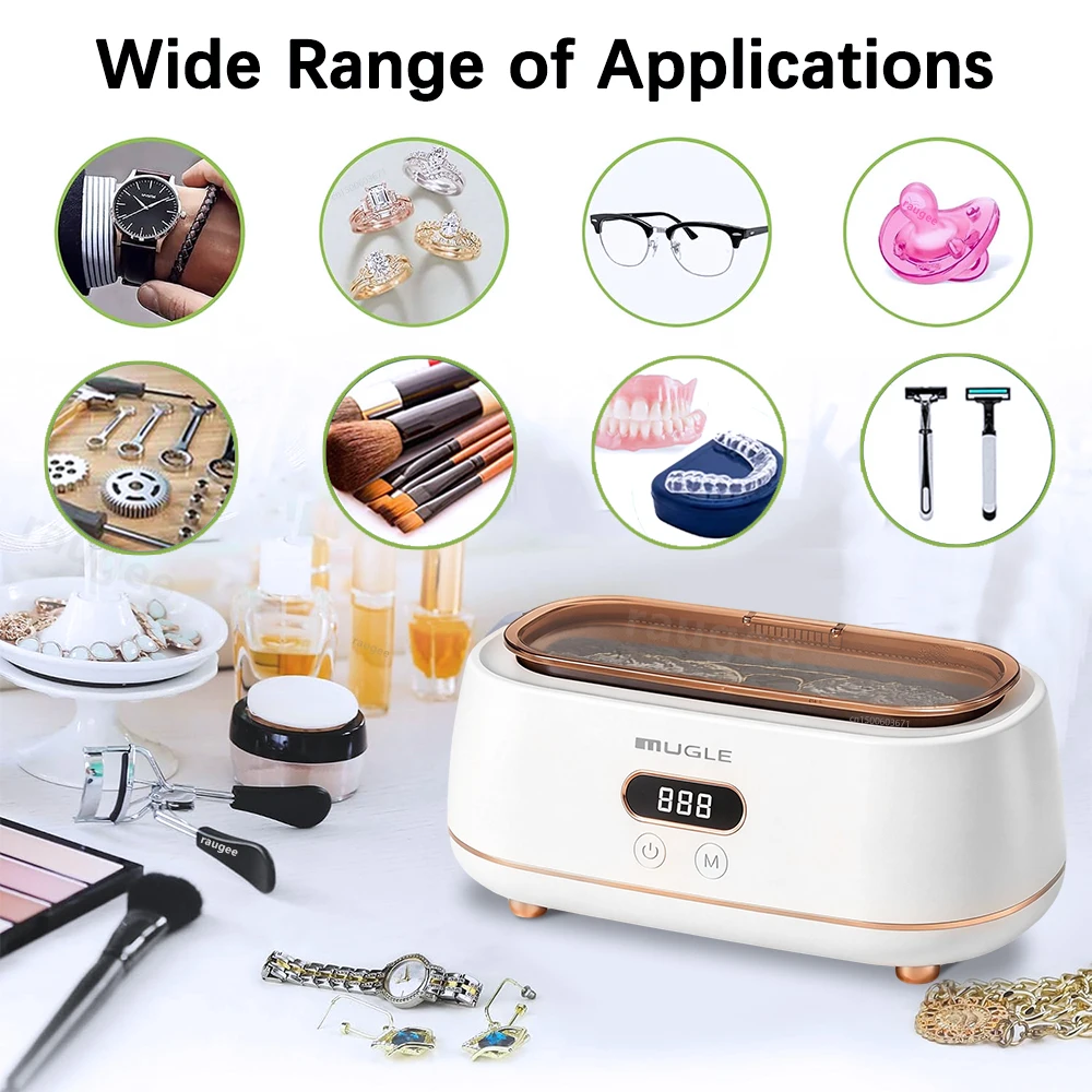 400ML Ultrasonic Cleaner House - Ultrasonic Cleaner Machine Glasses Denture 评论和价格