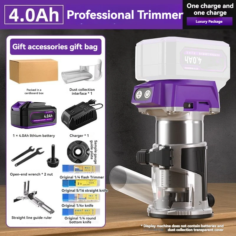 0-30000r/min Brushless Lithium Battery Edge Trimming Machine Multi-functional Woodworking Slotting Machine