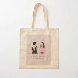 Fleabag Borsa in tela di cotone Borsa da donna riutilizzabile Tote Designer Pieghevole da donna Shopper Tessuto di moda Casual Stampato Viaggio di generi alimentari