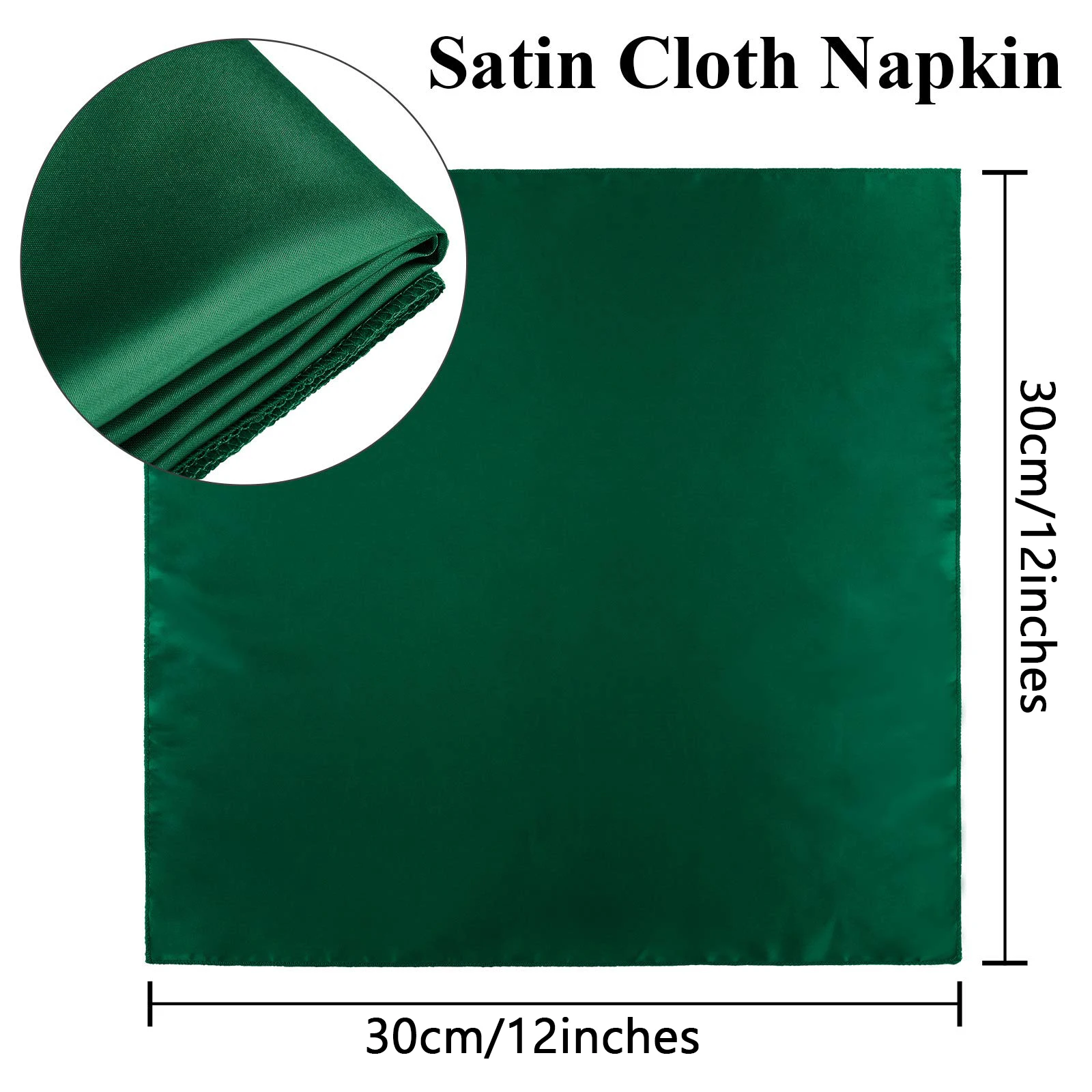 12PCS Christmas Satin Napkin 12x12Inches Soft Table Napkins for Romantic Weddings Party Dinner Table Decoration