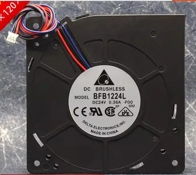 

Delta BFB1224L F00 DC 24V 0.36A 120x120x38mm 3-Wire Server Cooling Fan